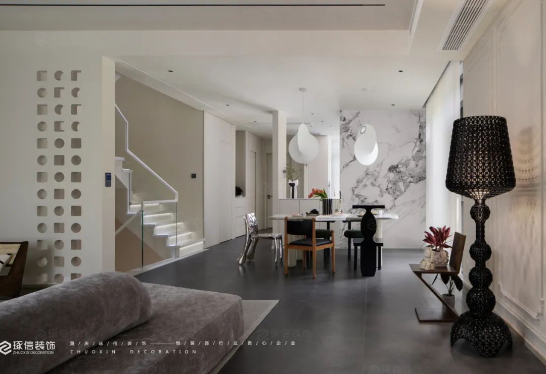 湖山壹号法式混搭别墅设计丨中国重庆丨琢信装饰-24