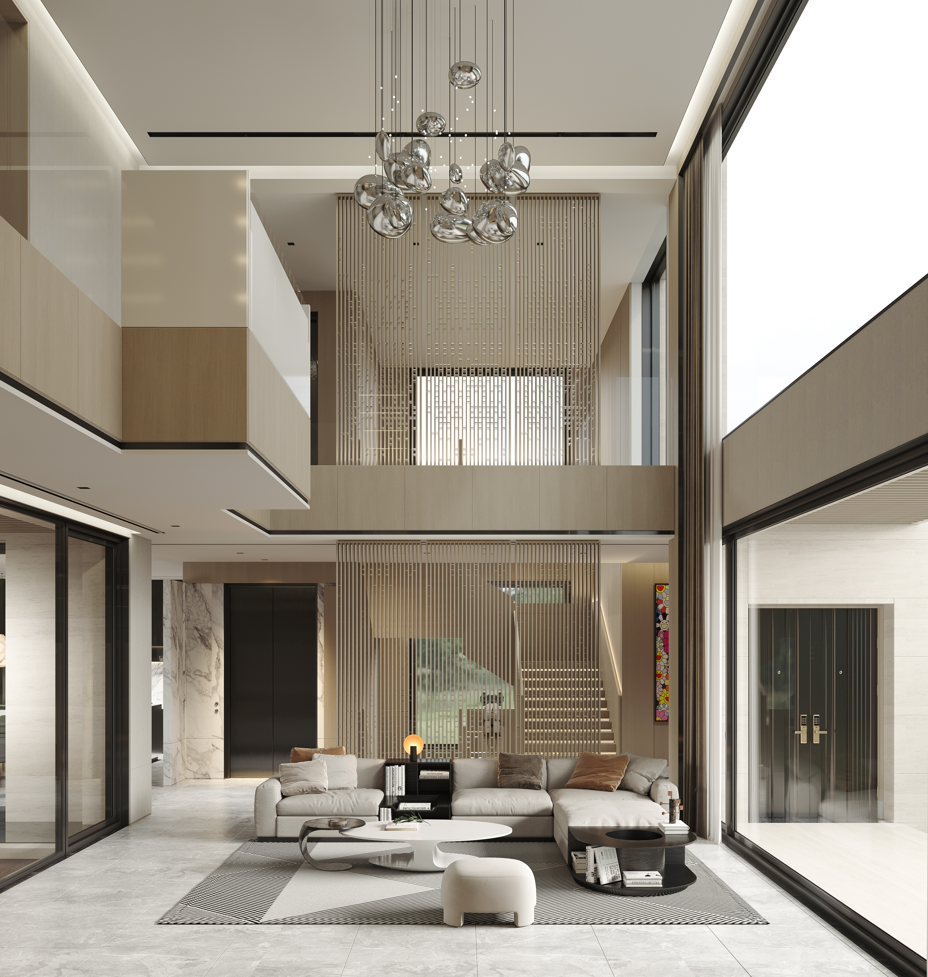 现代别墅客餐厅-37