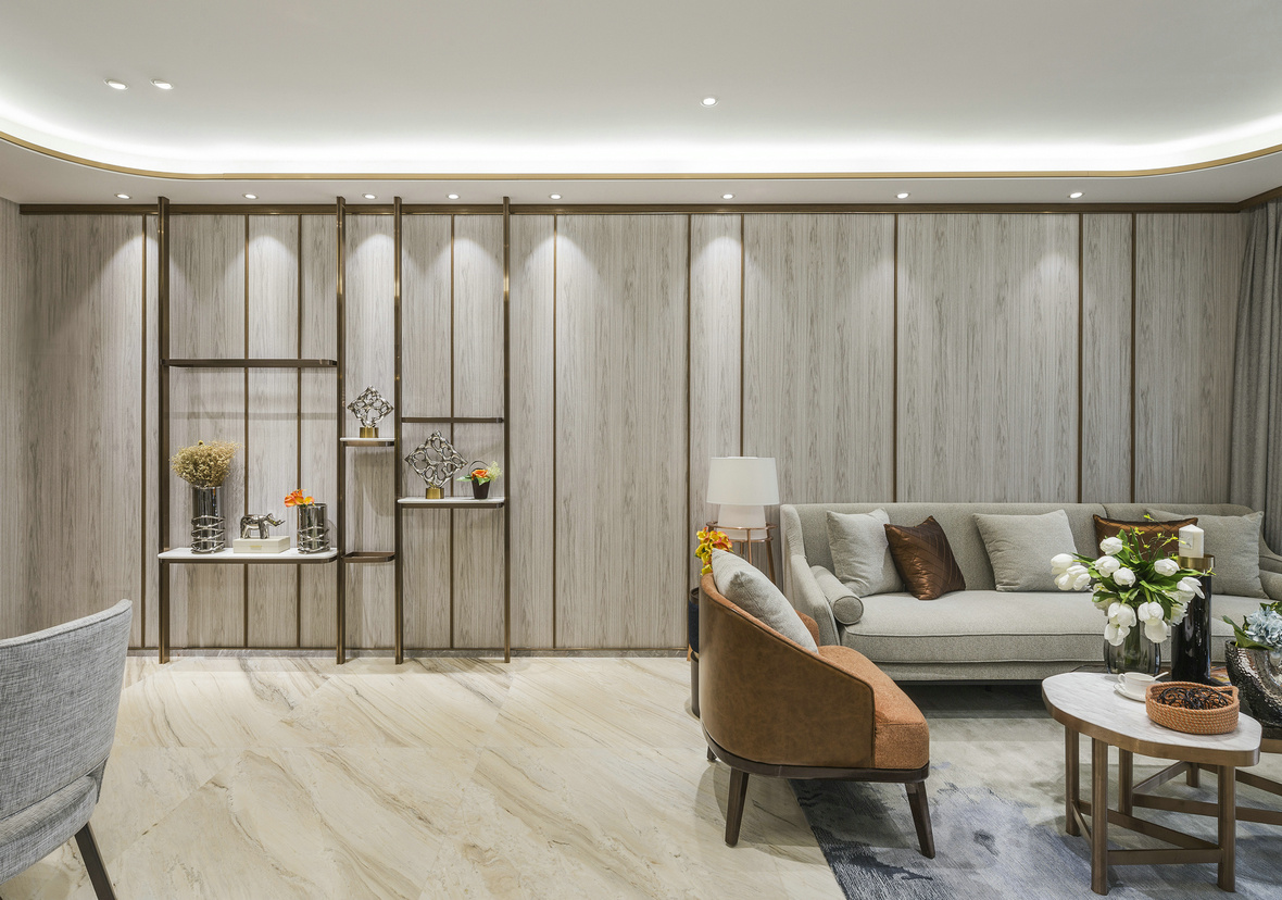 广东汕头142㎡现代雅奢样板间  香港方黄设计-6