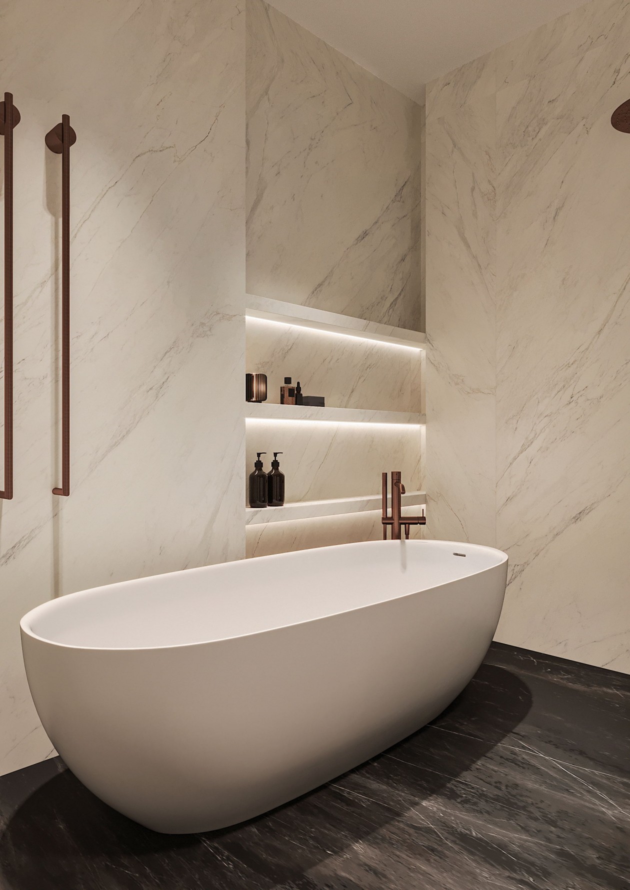 106㎡高级灰色系简约风公寓设计-24