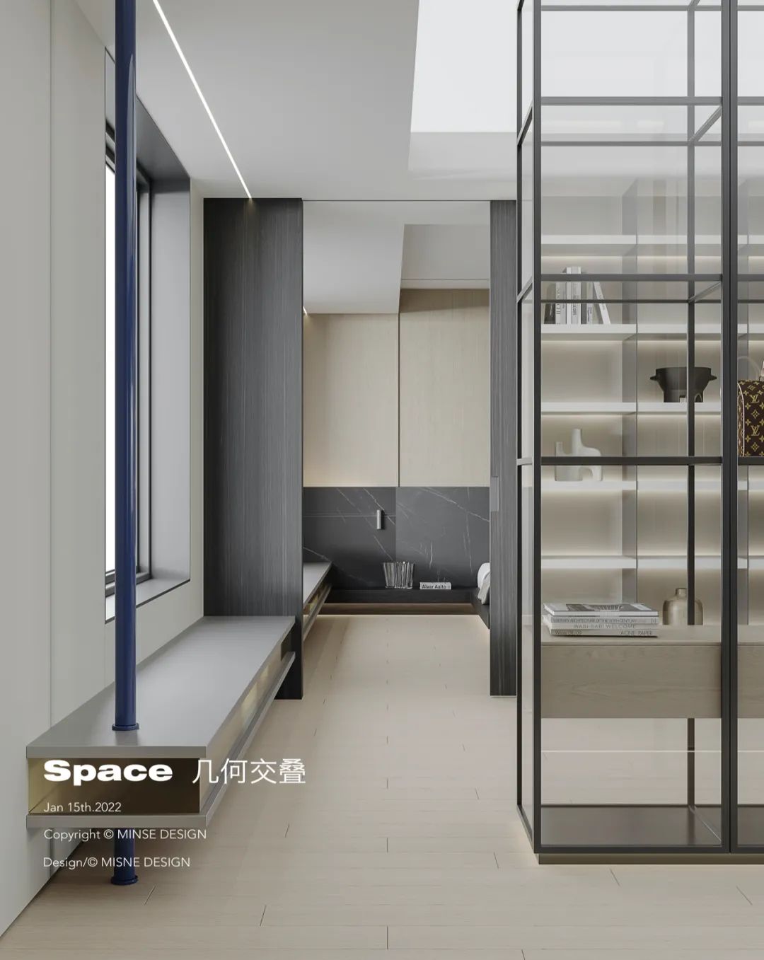 几何交叠丨中国大连丨民舍制作空间设计-3