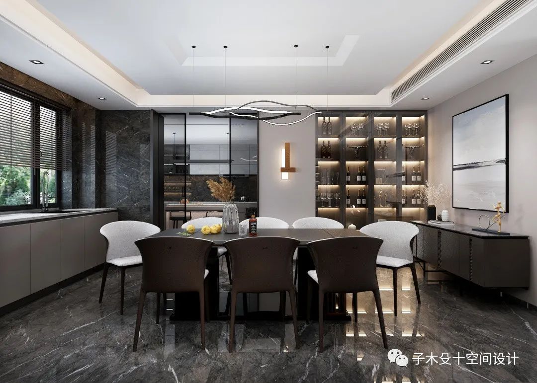 黑白灰极简大宅丨中国吉林丨子木殳十空间设计-27