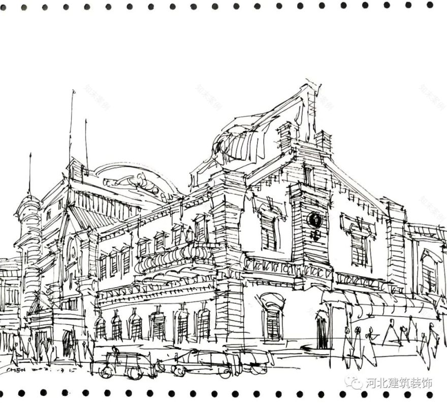 陈力军建筑速写丨中国河北-18