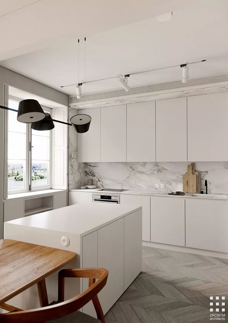 明斯克 65 平米开放式小户型住宅设计-15