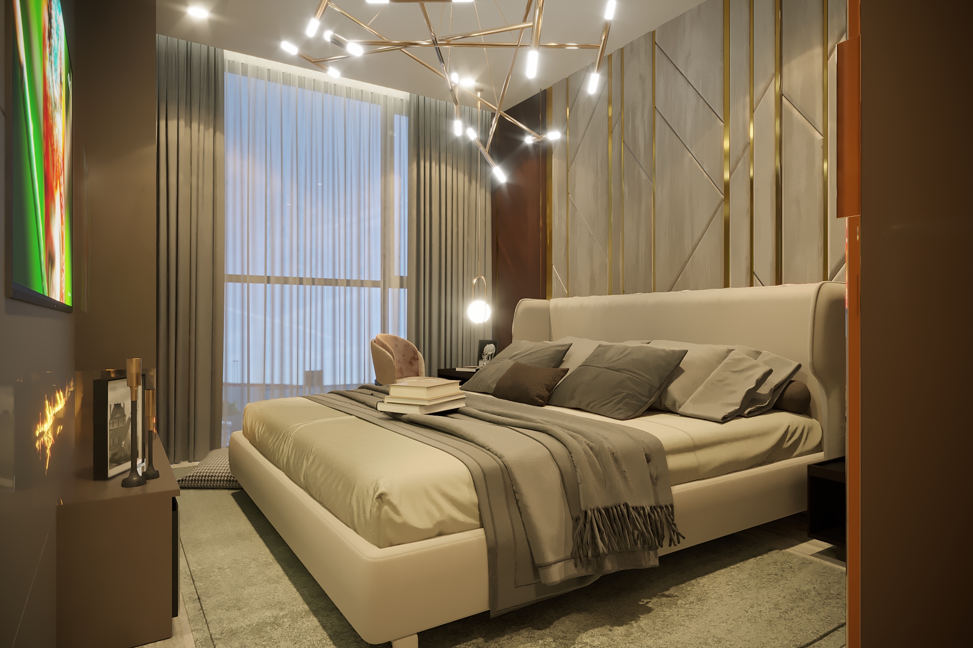 Bedroom Ultra Modern Corona Night Light 2021-1