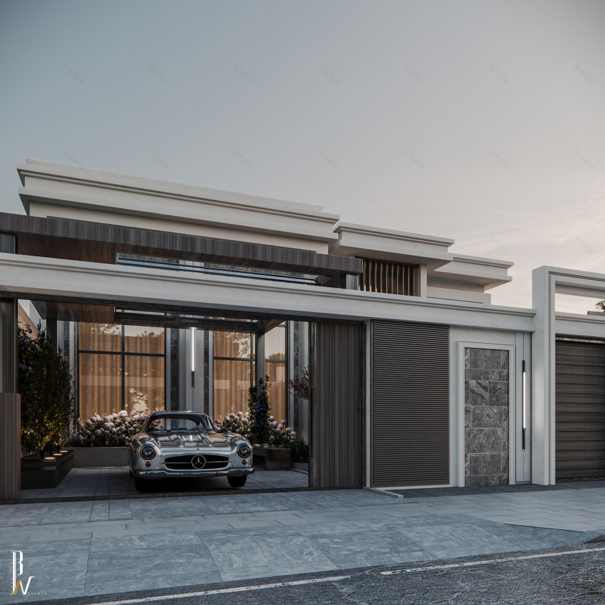 别墅正面丨阿联酋丨Black N White-10