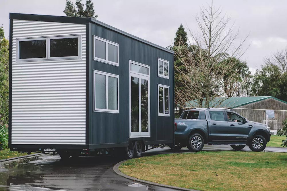 A Tiny House On Wheels With Retractable Stairs And Other Cool Features-1