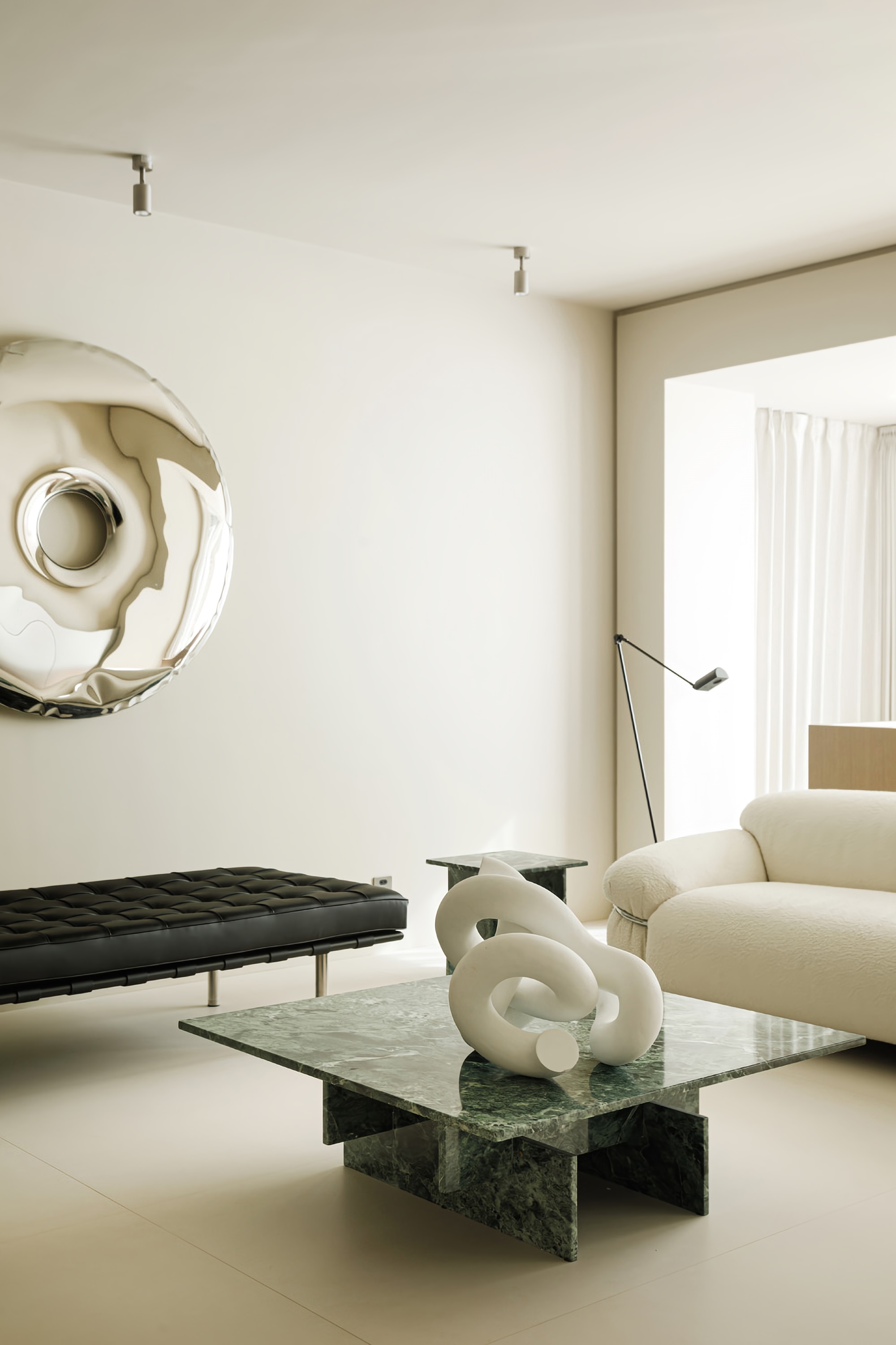 NOTHING DESIGN Prada绿大理石点缀的家-7