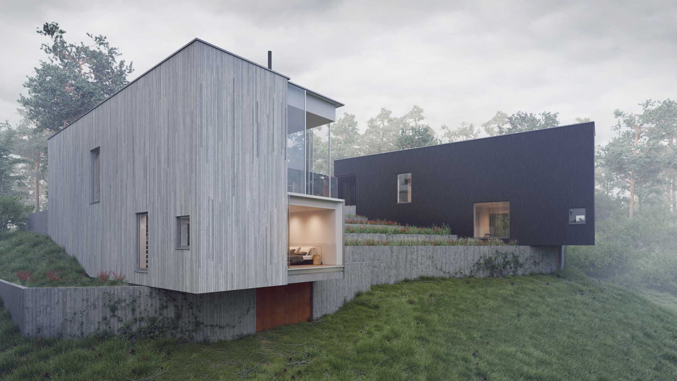 Ström Architects reveals hyper-realistic renderings for pair of Swedish island villas-0