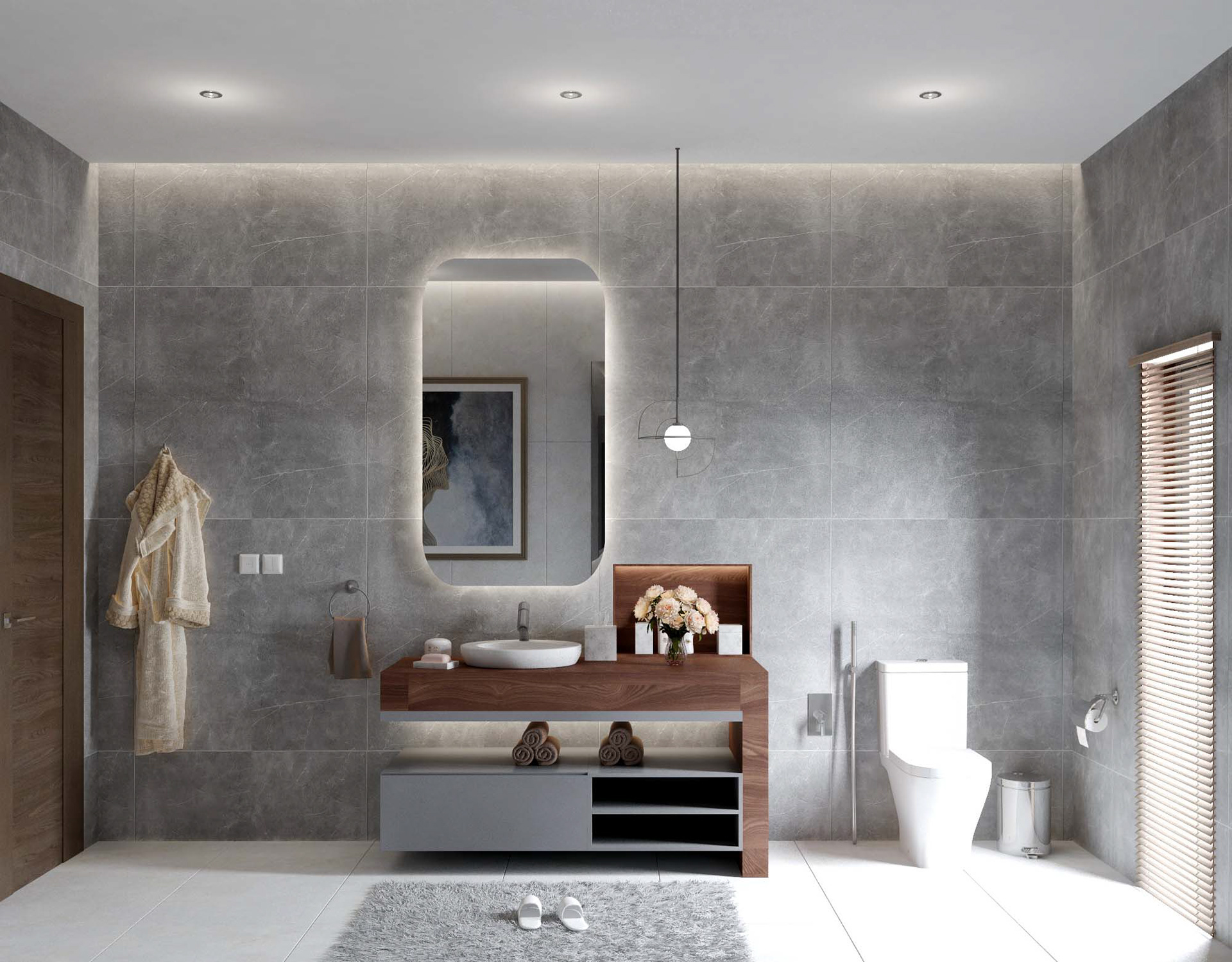 主,男孩,女孩房浴室设计丨沙特阿拉伯丨M D STUDIO-8