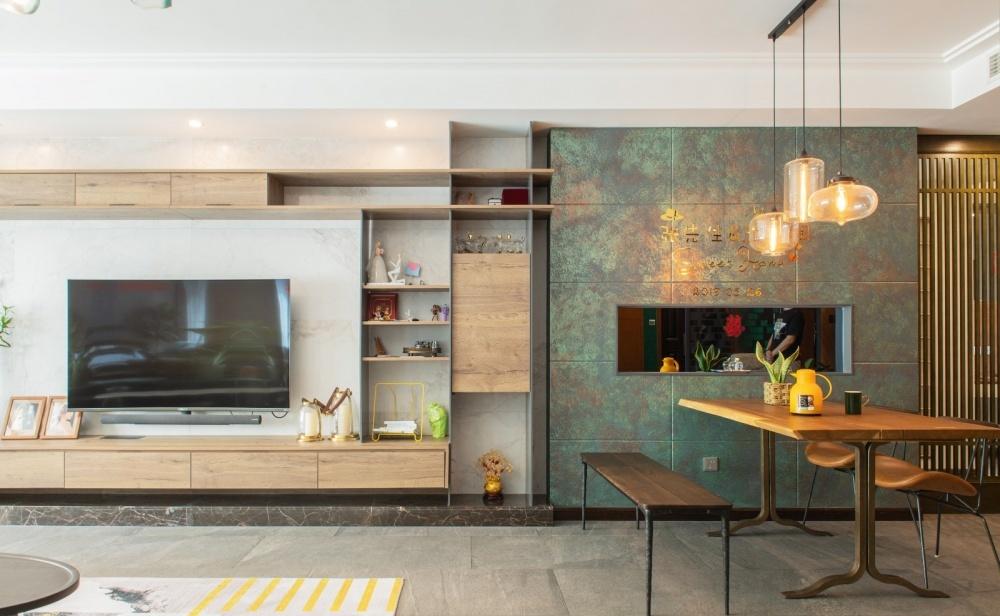 简约轻工业风宅邸 | 隐形门、玻璃砖墙的创意设计-4