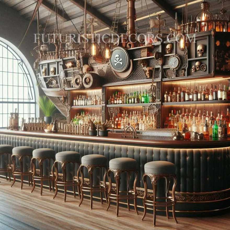 海盗船主题家庭酒吧设计丨FuturisticDecors-90