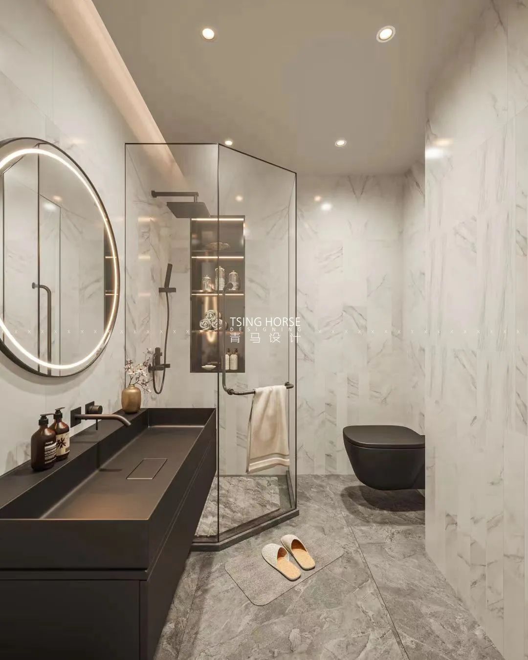 龙湖景粼天序意式轻奢大平层丨中国西安丨青马别墅设计-60