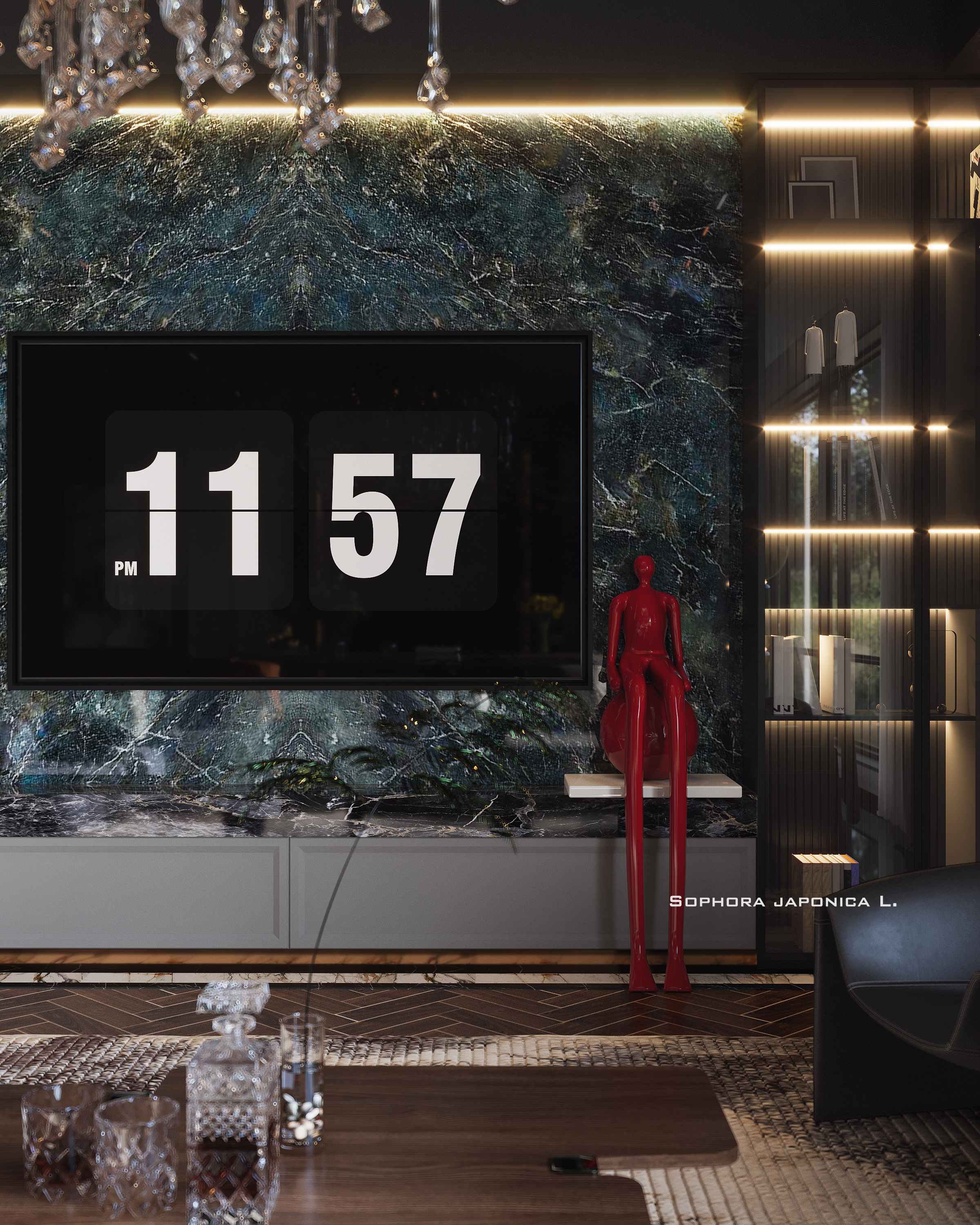 家装暗金调渲染-4