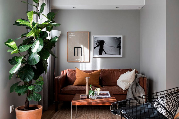 斯德哥尔摩 51 平米灰色 blue 公寓 | 独特色彩搭配营造温馨北欧风-4