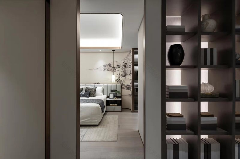 上善若水 | 鸿坤理想城上叠样板间的赖特式有机设计-44