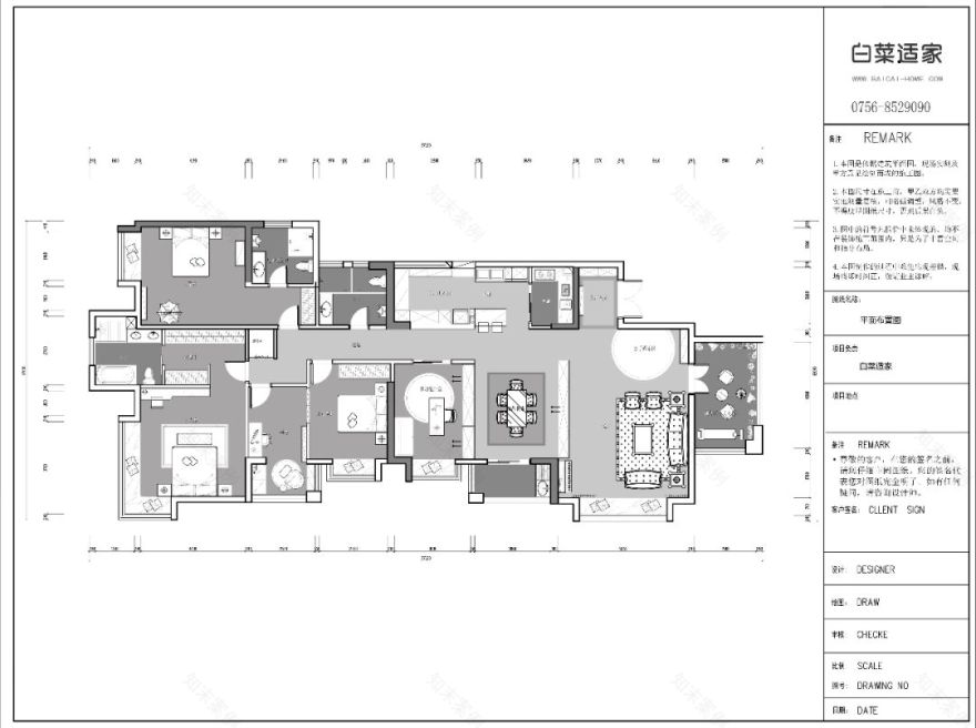 奇诺 | 白菜适家实景新作,诠释大宅空间气度-23