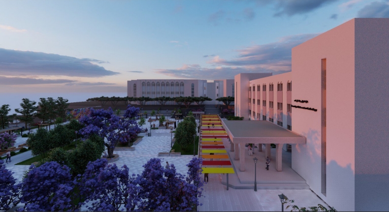 Al-Kindi Complex Front Plaza Landscape Design-0