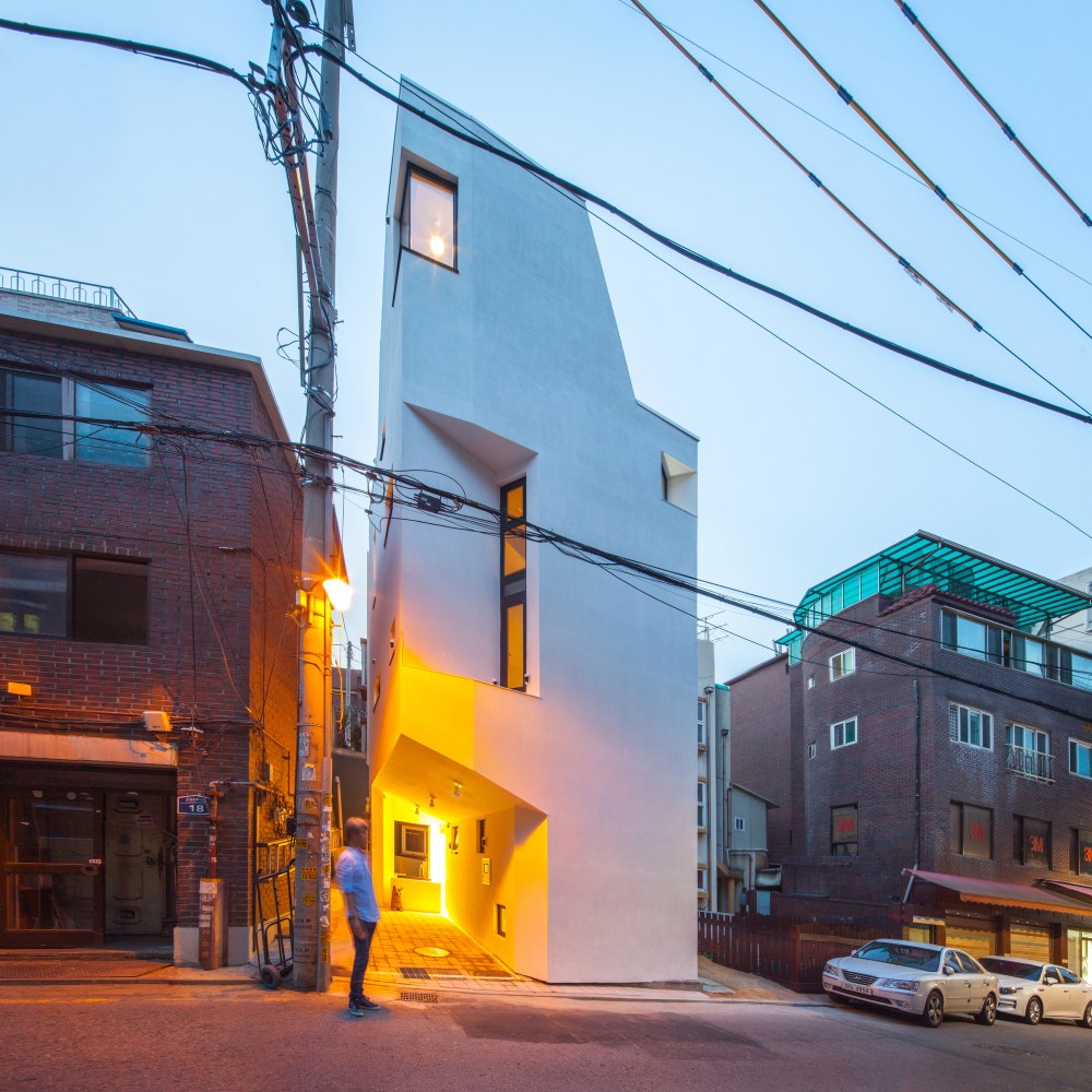 首尔“裂缝”之家 | 小地块中的大空间设计-51