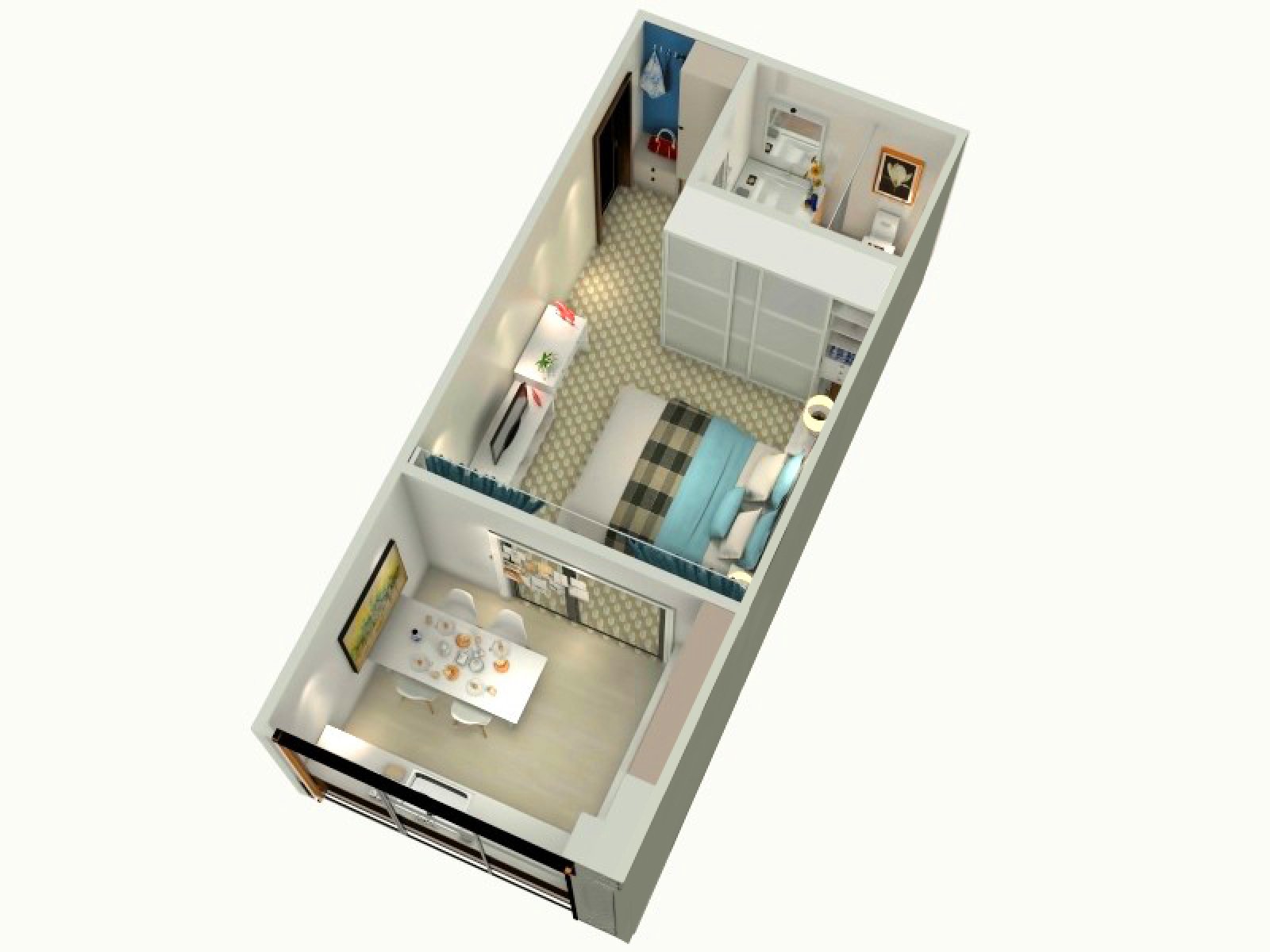 现代时尚单身公寓设计-15