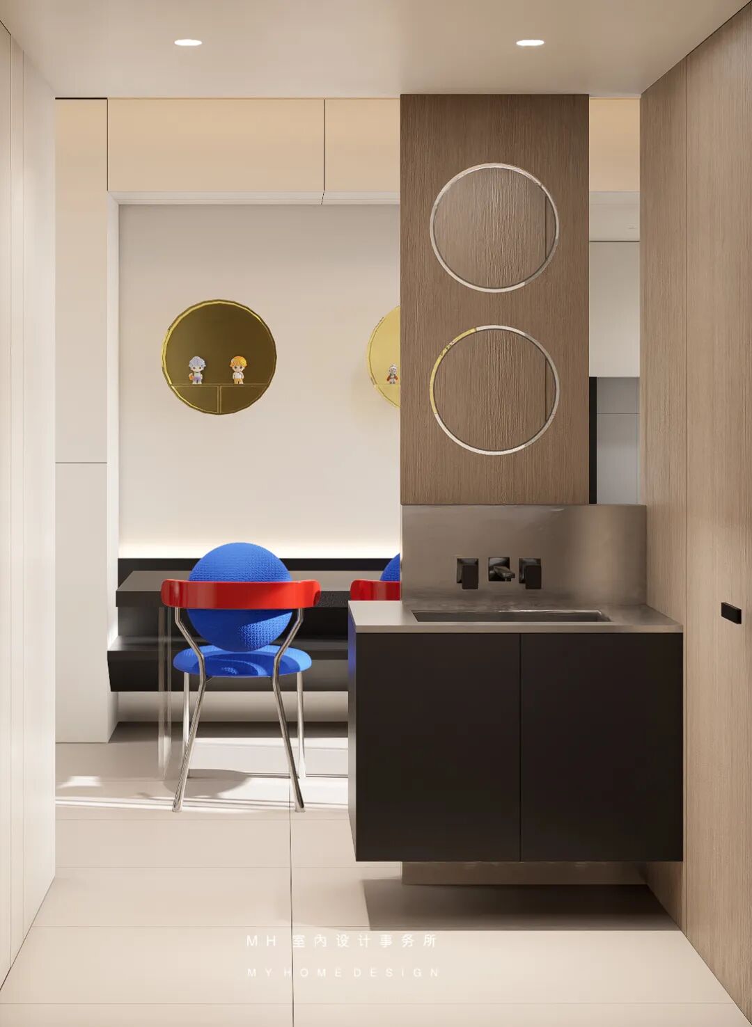 【首发】MH设计新作：多巴胺质感空间▏释放设计精神的内在表达-42