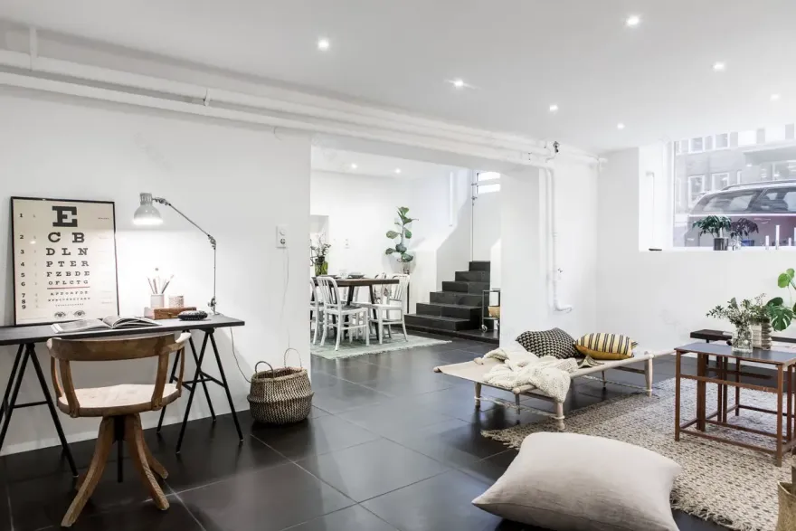 明亮宽敞的极简地下公寓-4