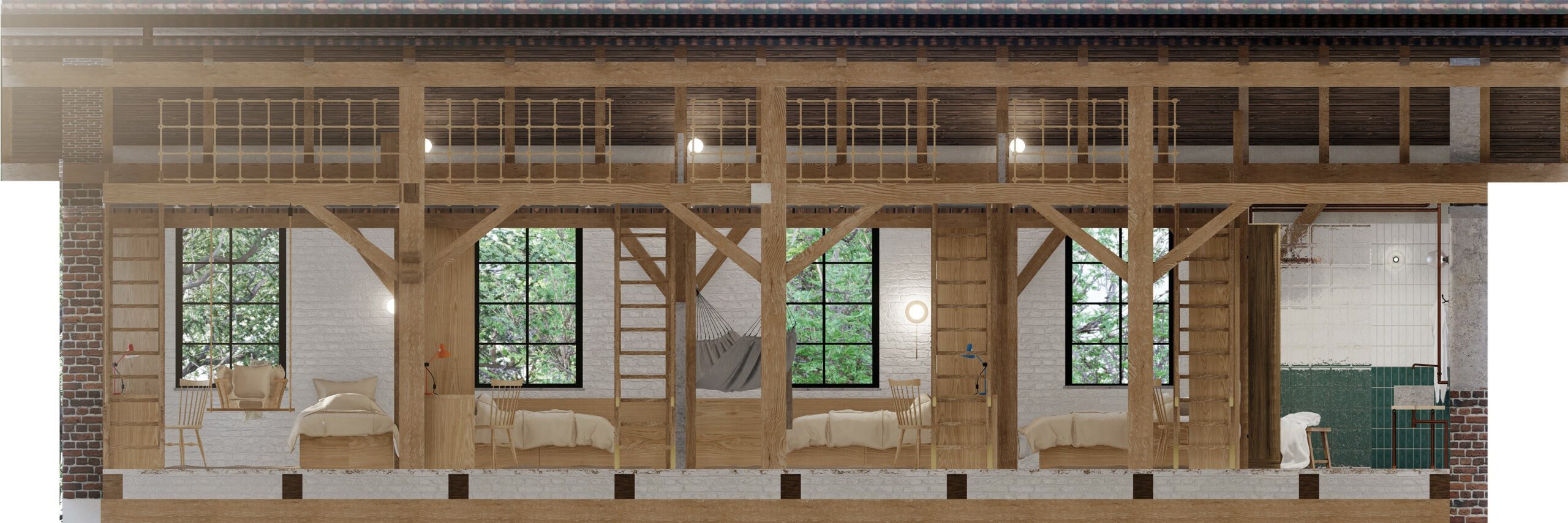 Kula  Młyn村磨坊改造为收养家庭住宅丨格但斯克美术学院室内建筑系Weronika Kuźma-50