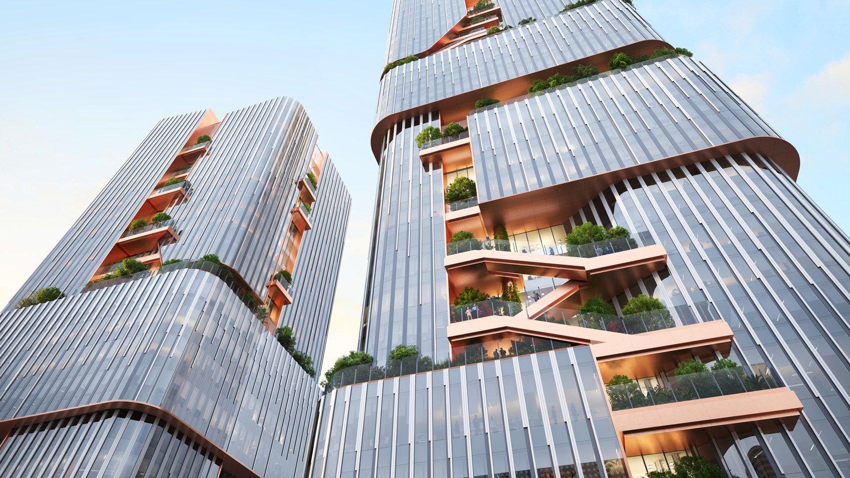 深圳“瀑布”立面摩天大楼丨中国深圳丨Büro Ole Scheeren-26