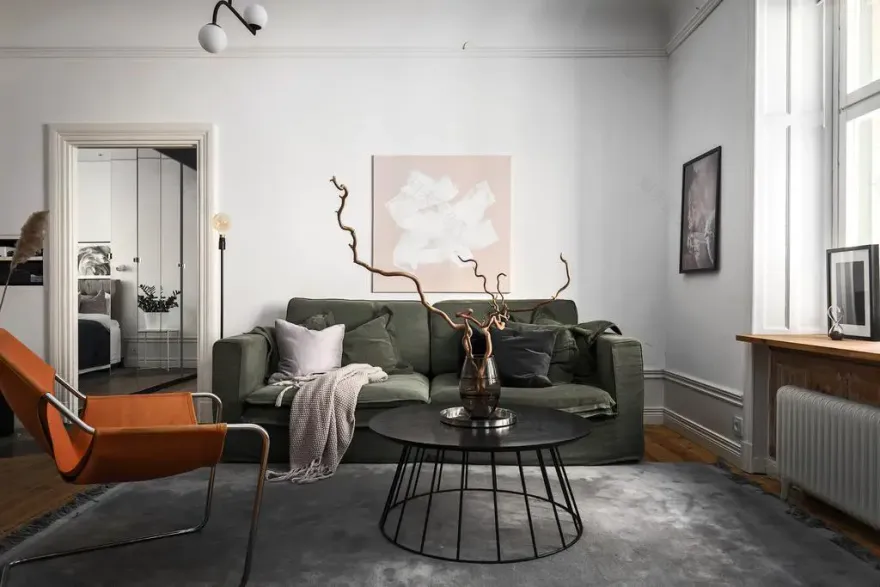 融合古典与现代的瑞典公寓设计-7