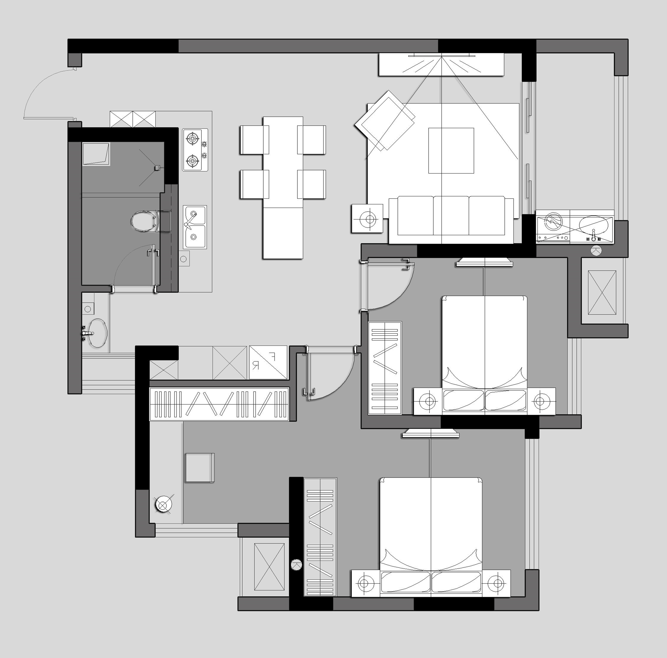 拆出幸福空间 | 84㎡北欧混搭风居室-62