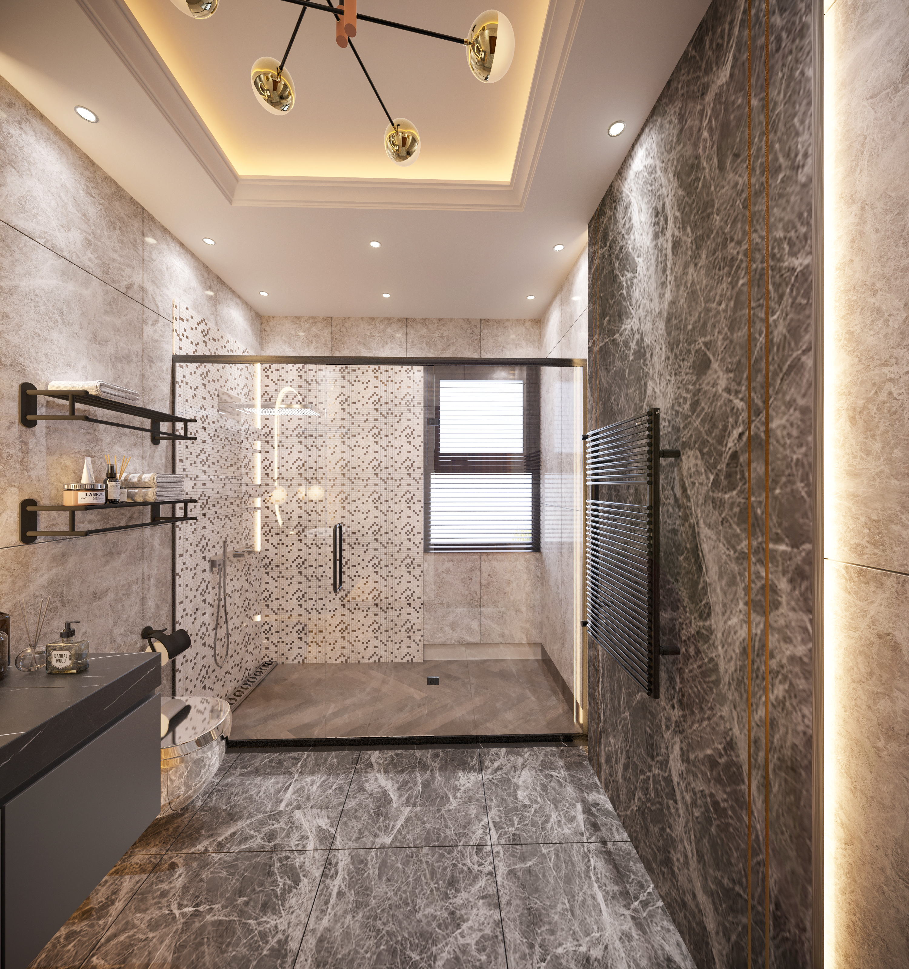 Bed room bath with wardrobe-5