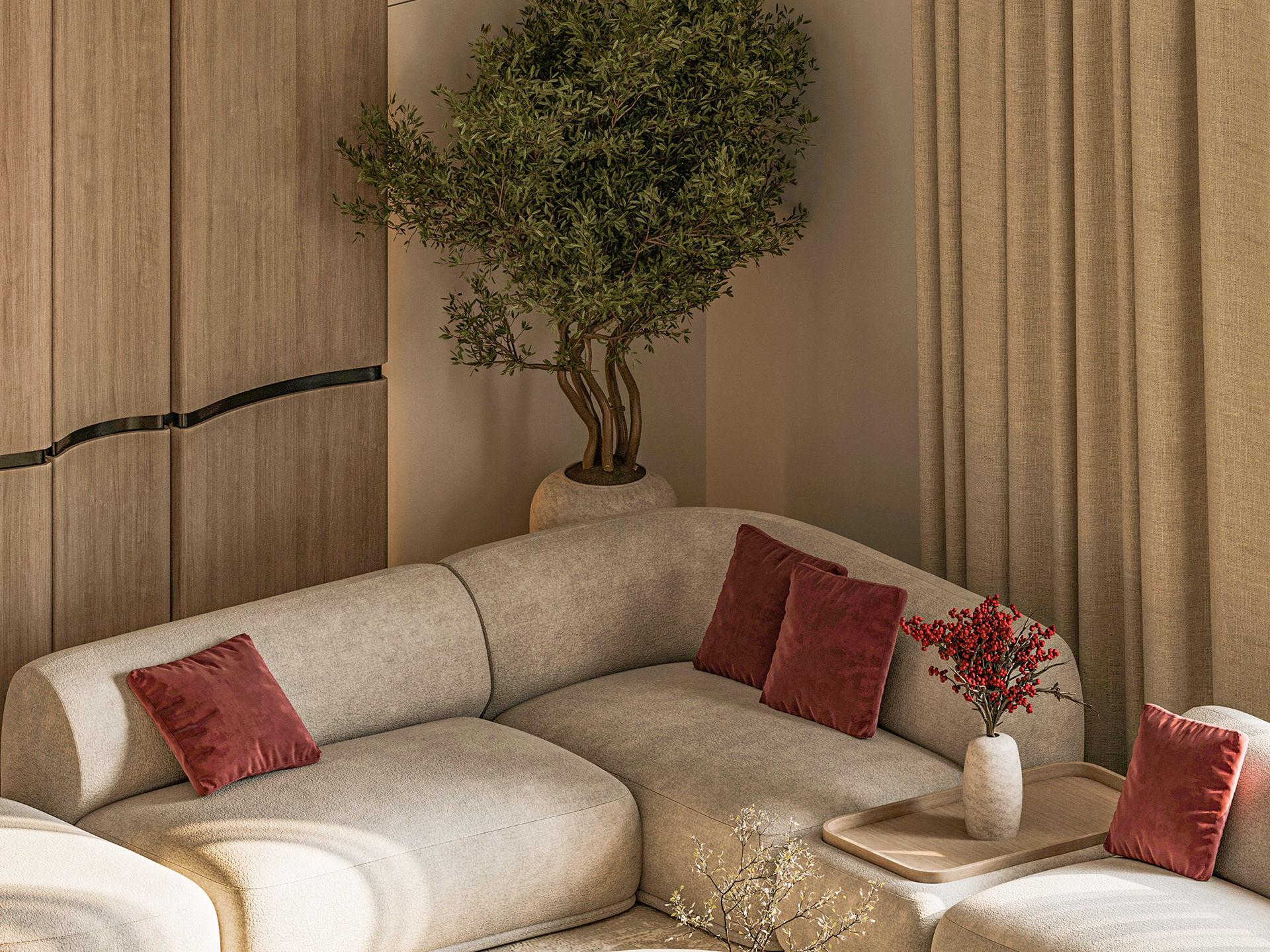 现代简约风格客厅丨沙特阿拉伯利雅得丨Yousef Ashour-4