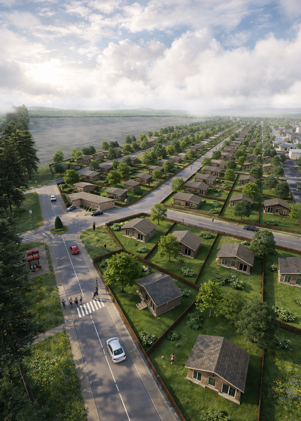 Visualization of a cottage village-0
