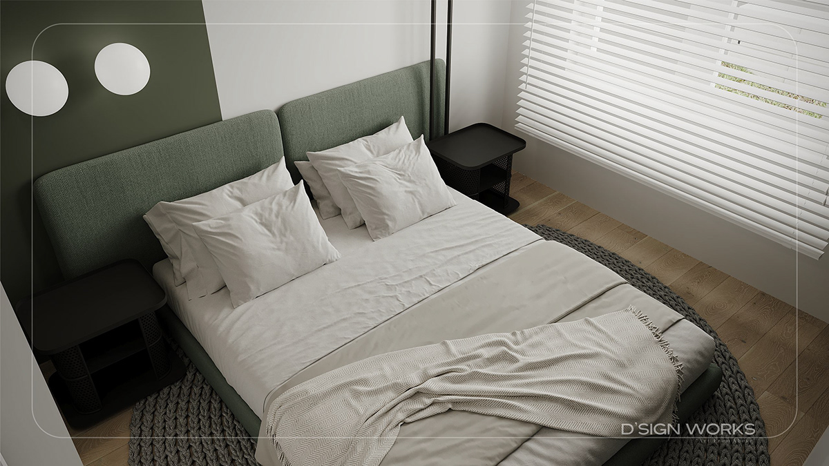 现代简约 绿色点缀空间设计！-12