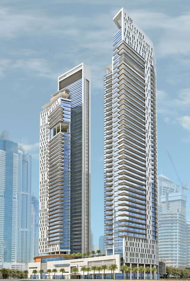 迪拜滨海湾双子塔室内设计丨阿联酋迪拜丨迪拜某建筑设计公司-2