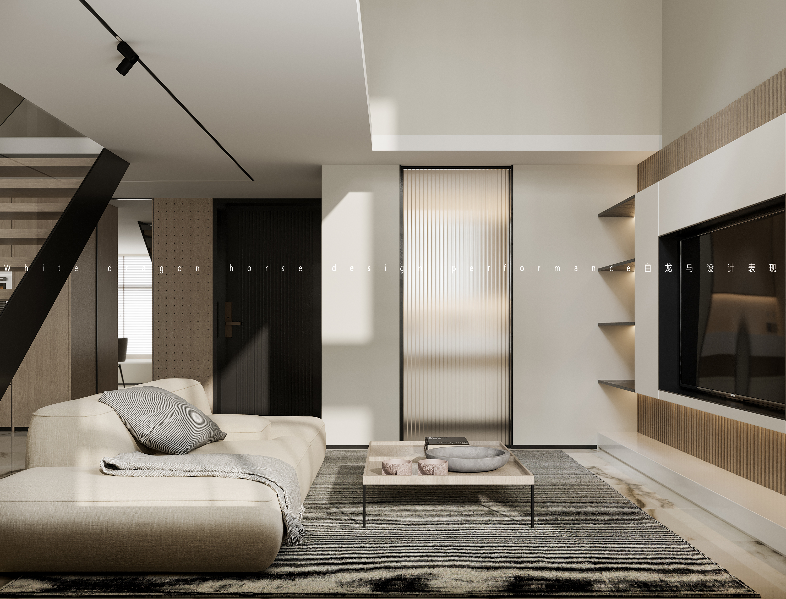 现代极简家装设计——白龙马效果图女-1