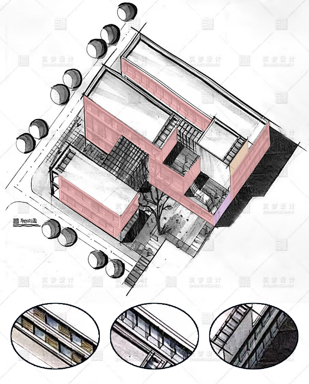【快题复原】中国矿业大学2022年建筑学高分快题高清详解！-57
