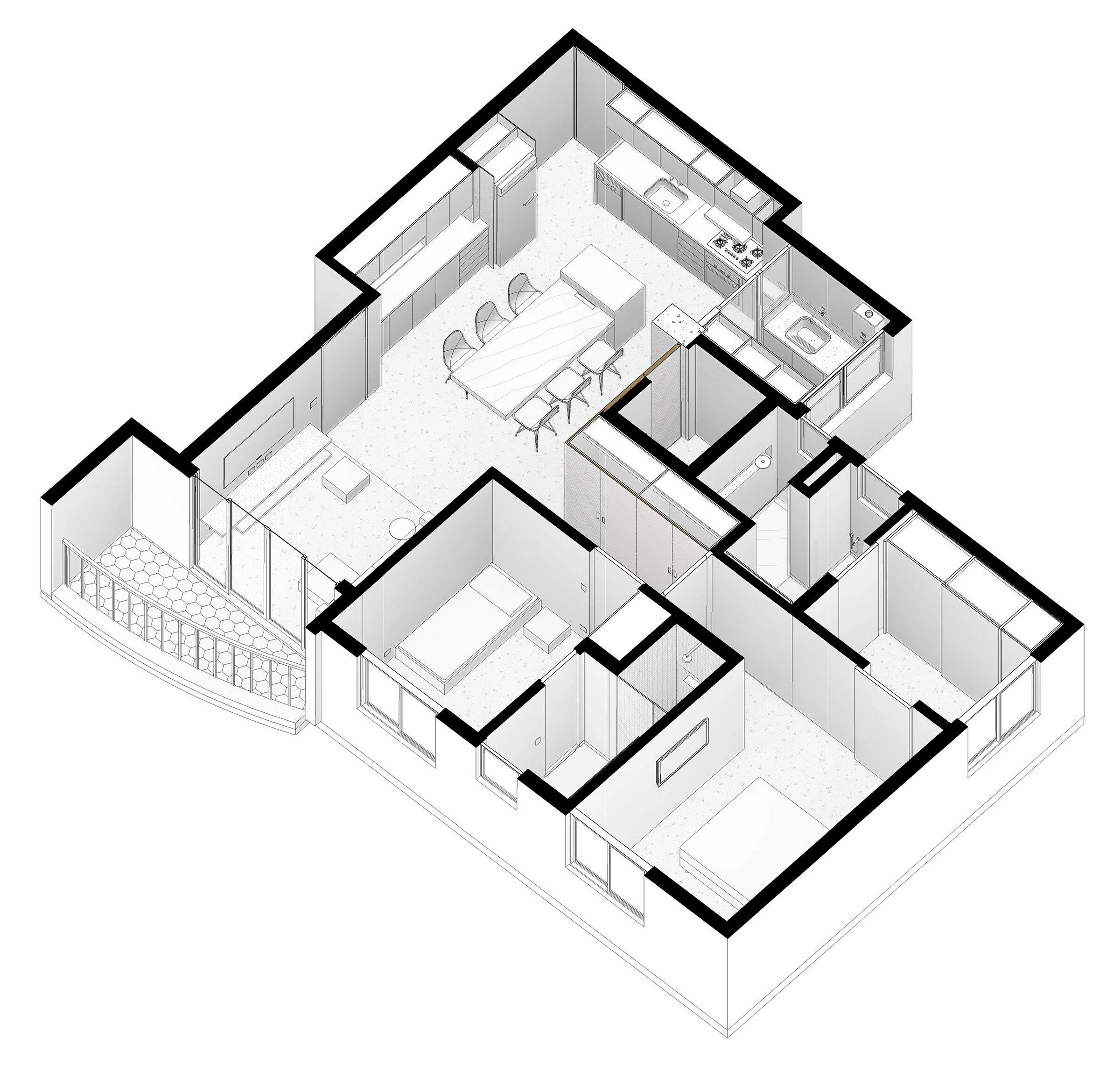 野兽派风格开放式公寓丨巴西圣保罗丨Juliana Garcia Arquitetura-38