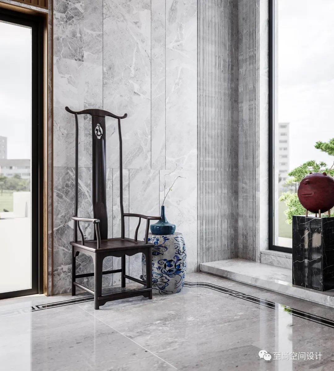 新中式风格丰泰华园别墅设计，诠释东方意境之美-6