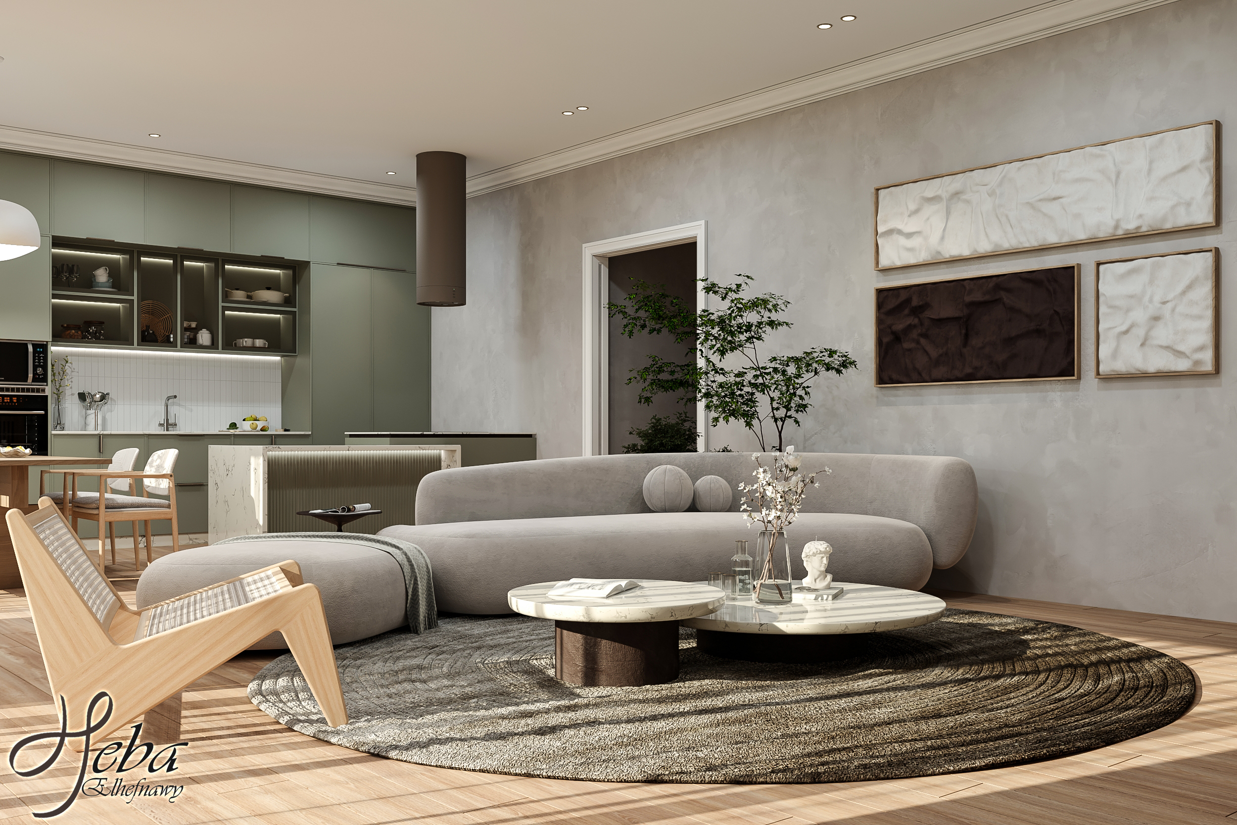 Family Room & Kitchen 设计丨埃及-5