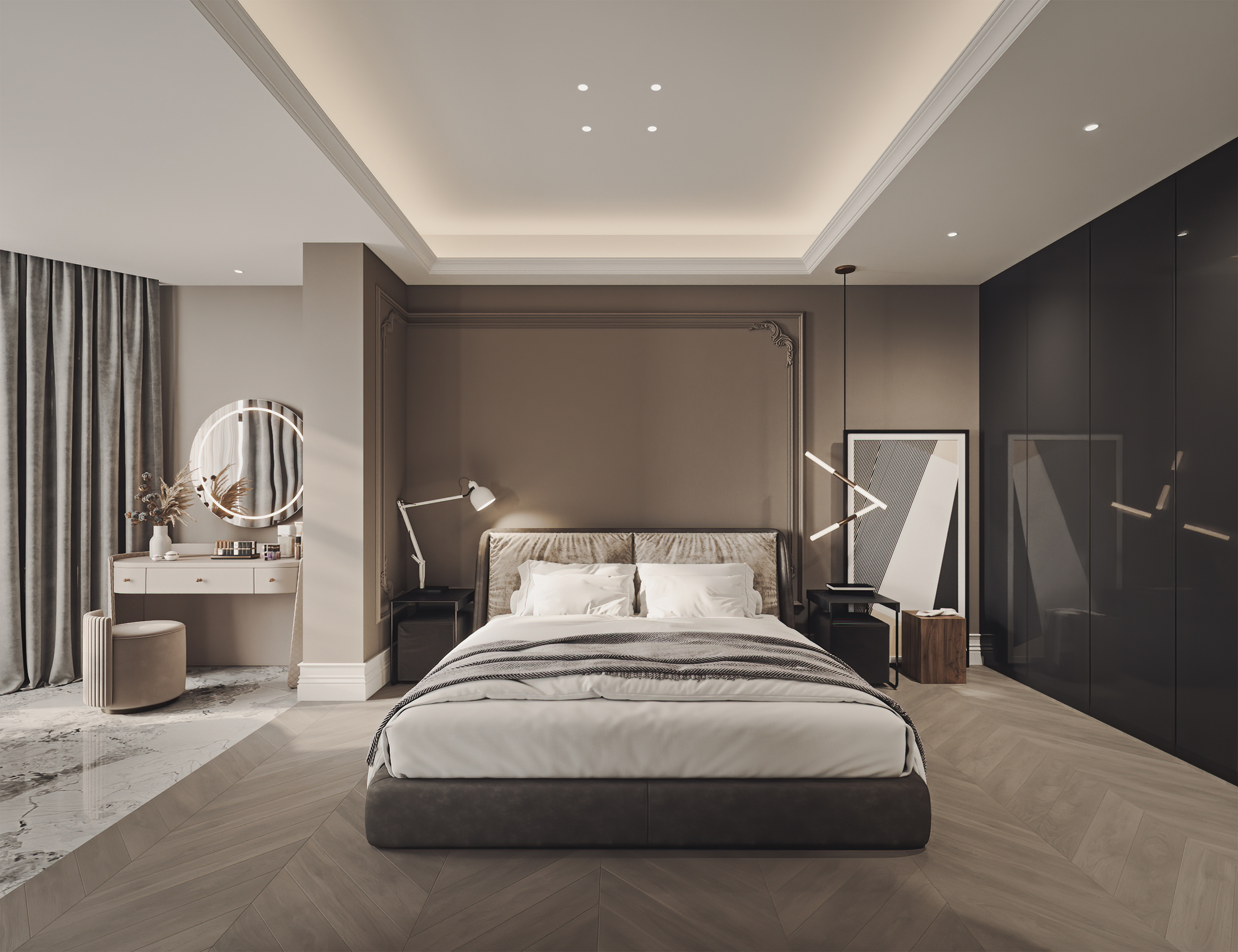 派逃设计|128m²意式轻奢风私宅-21