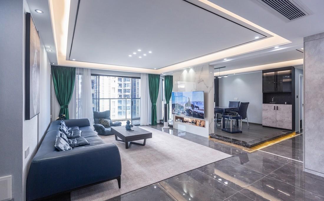 146㎡高级单身公寓 | 开放式空间与温馨家居的完美融合-2