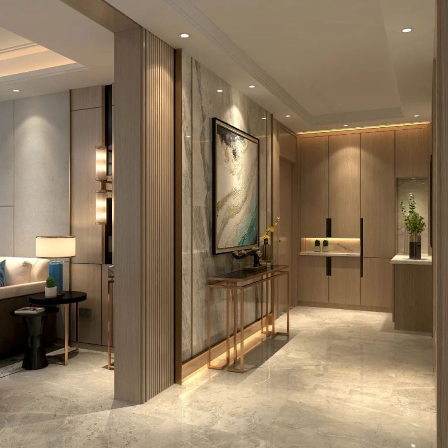 现代中式沿湖公馆,传统与舒适的完美融合-16