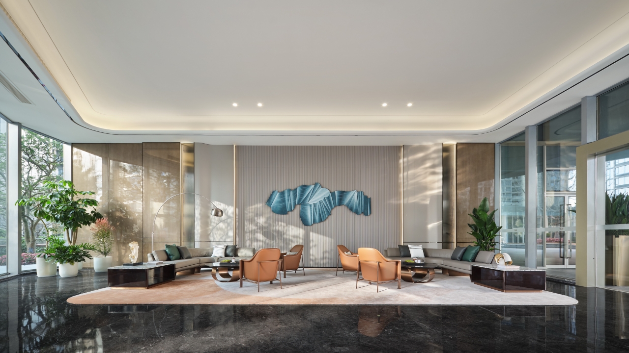 杭州滨江锦尚和品府会所入户大堂丨中国杭州丨ICDL 郑仕樑室内设计-4