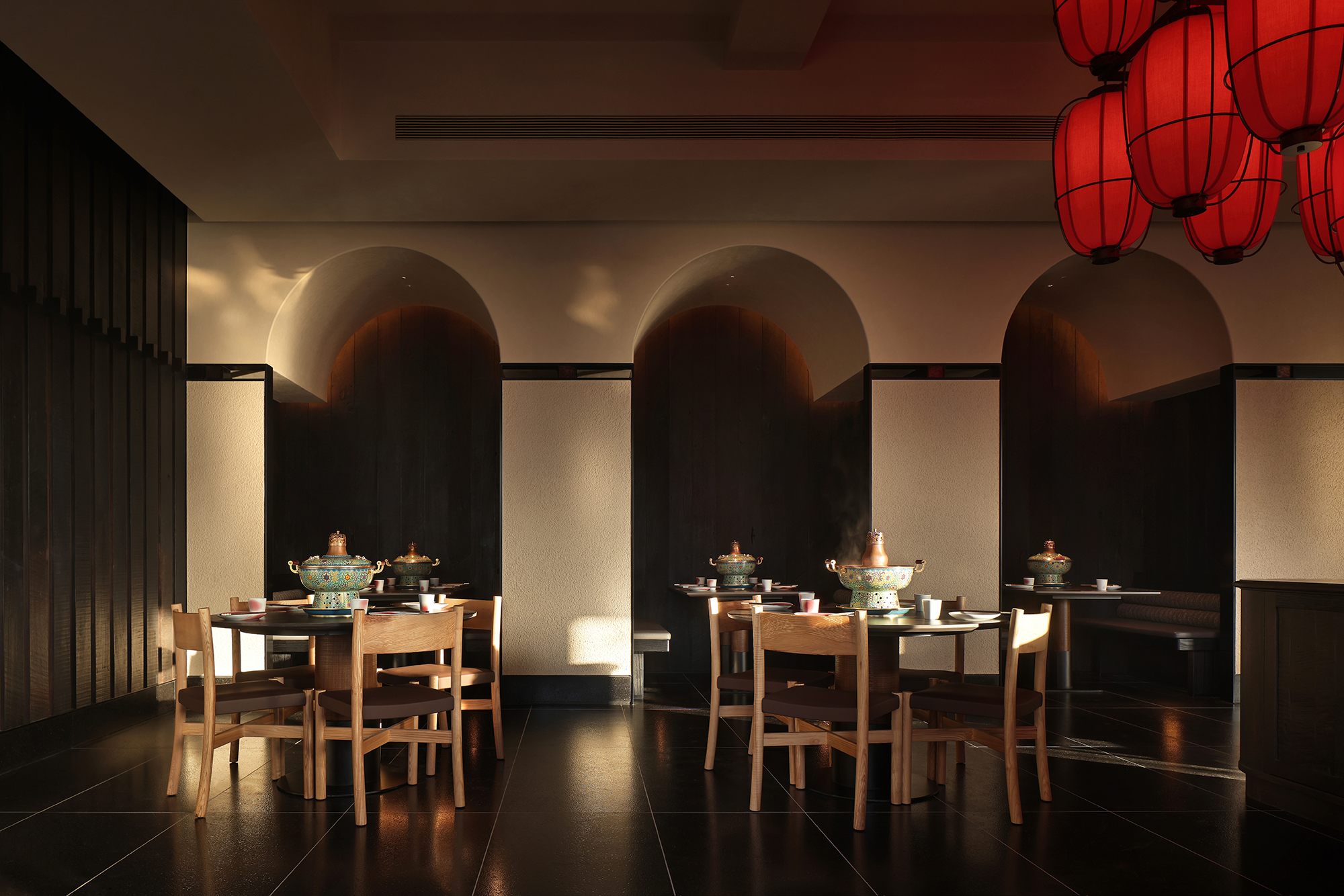金昆阁·铜锅涮肉丨中国西安丨屋里门外设计-42