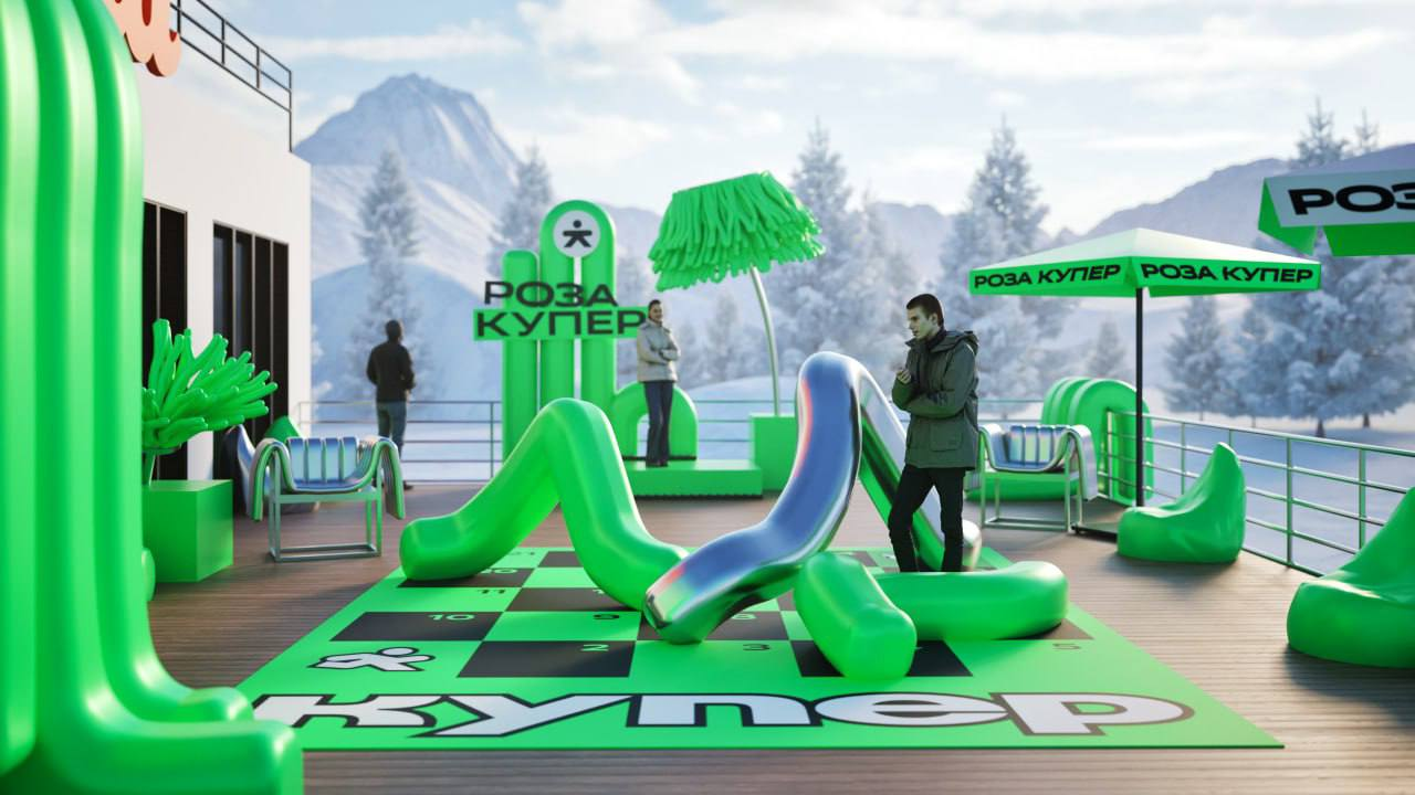 俄罗斯滑雪品牌商业快闪空间-9