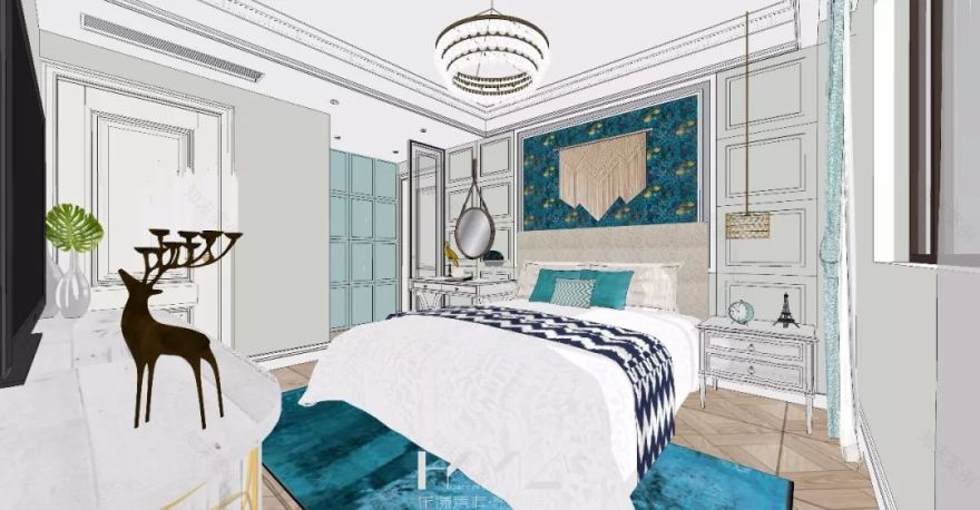 南京新城香悦澜山 124 平米美式田园风设计,温馨雅致-43