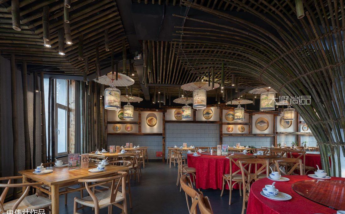 大墅尚品·复古风格鱼头故事中餐厅设计-2