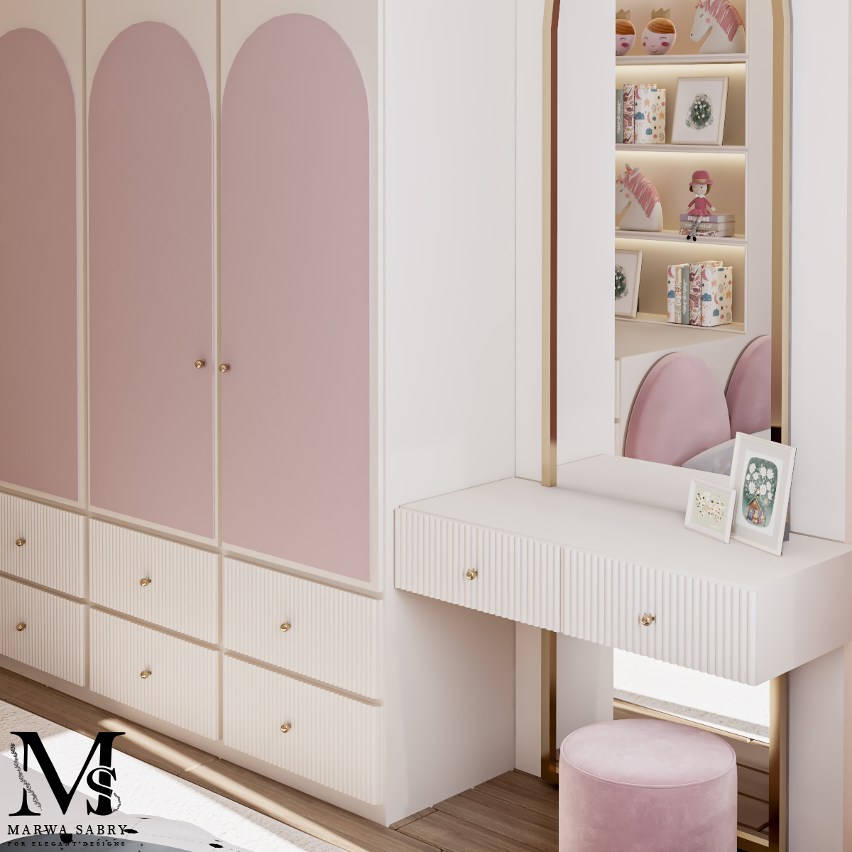 El Mokattam 儿童卧室设计丨埃及开罗丨marwasabrydesigns-12