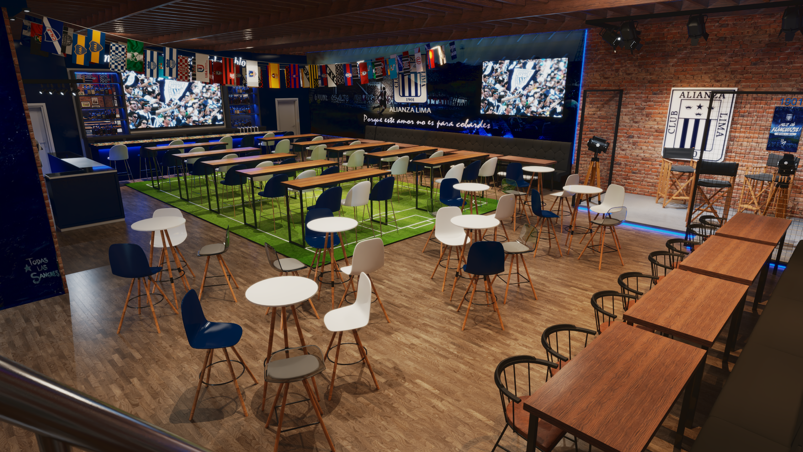 Diseño 3d - Bar del equipo Alianza Lima-4